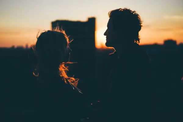 Private couple conversation